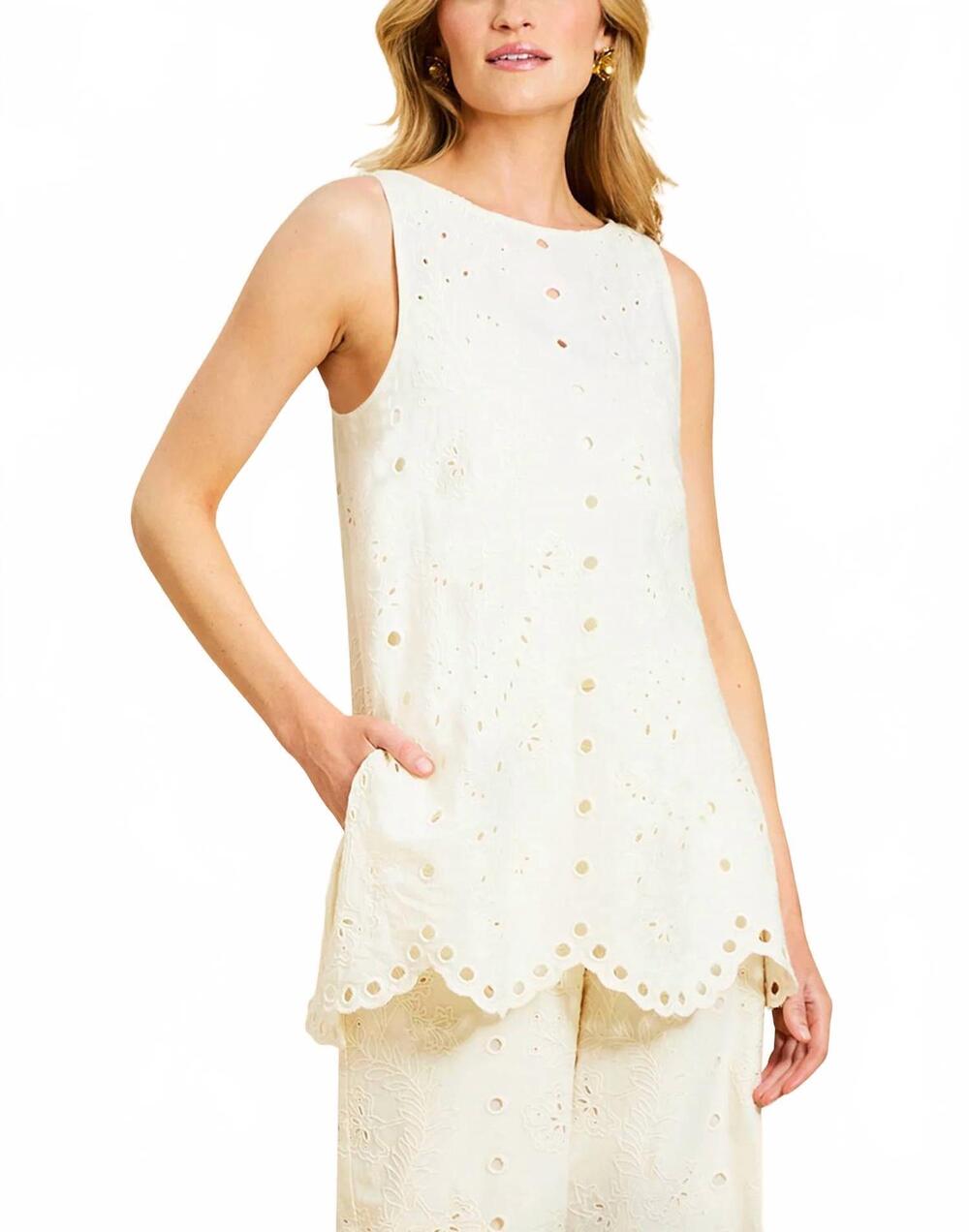 NEW MESTIZA NEW YORK sol tunic top in ivory